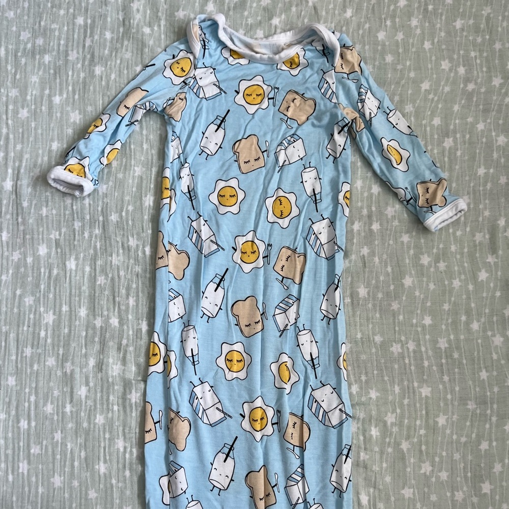 Little Sleepies Newborn Breakfast Buddies Blue Gown